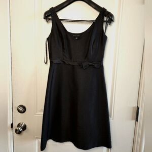 Vintage Banana Republic Classic 100% Silk Cocktail Party Dress 4 Black